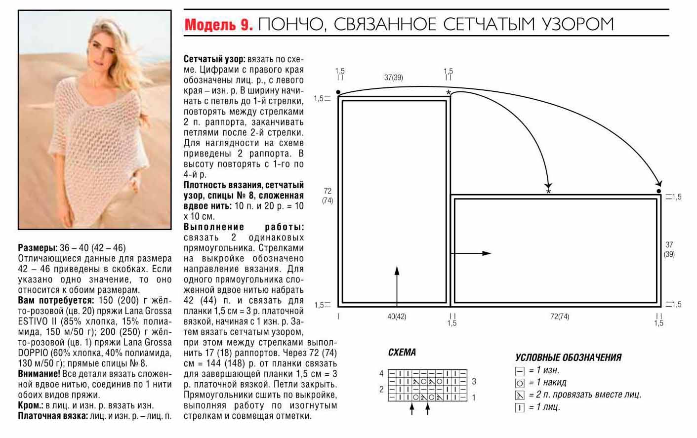 Пончо из мохера спицами схемы и описание для женщин