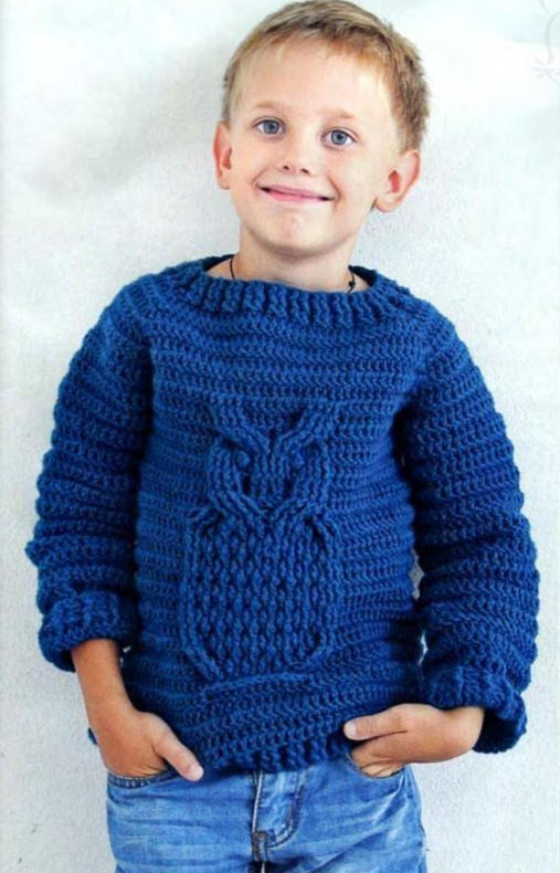 Пуловер с «косой» для мальчика