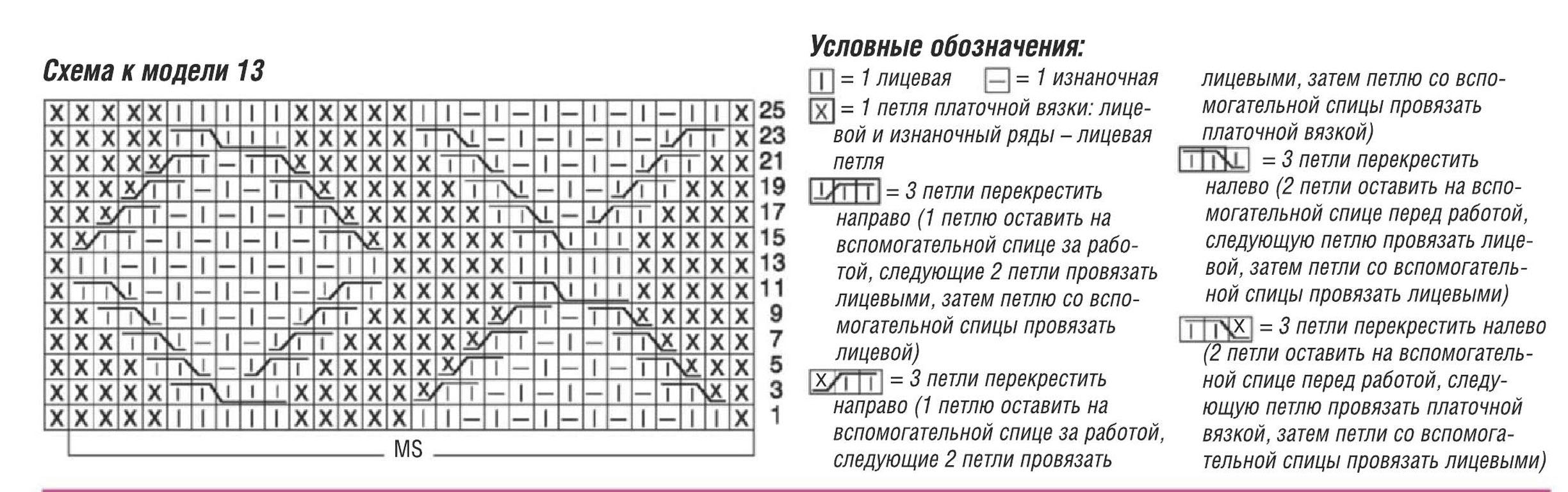 Джемпер жемчужным узором с ромбами