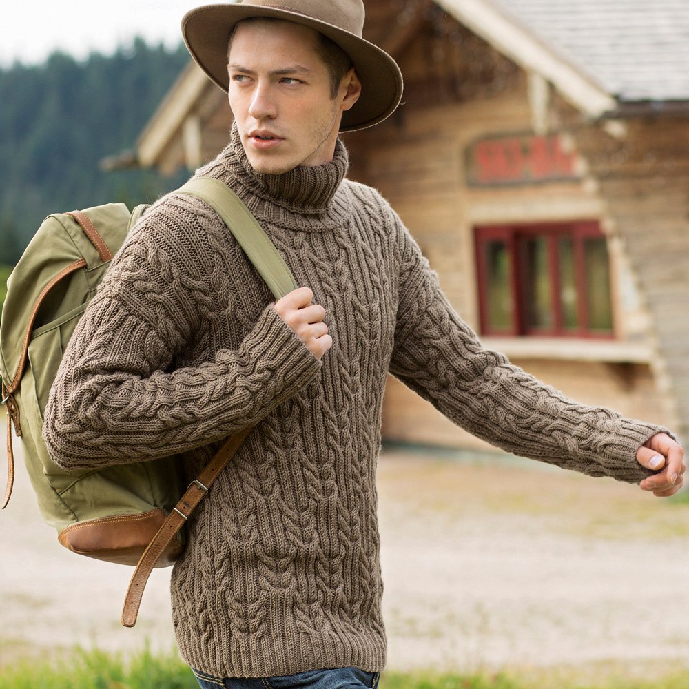 Вяжем мужской свитер. 5 вариантов спицами