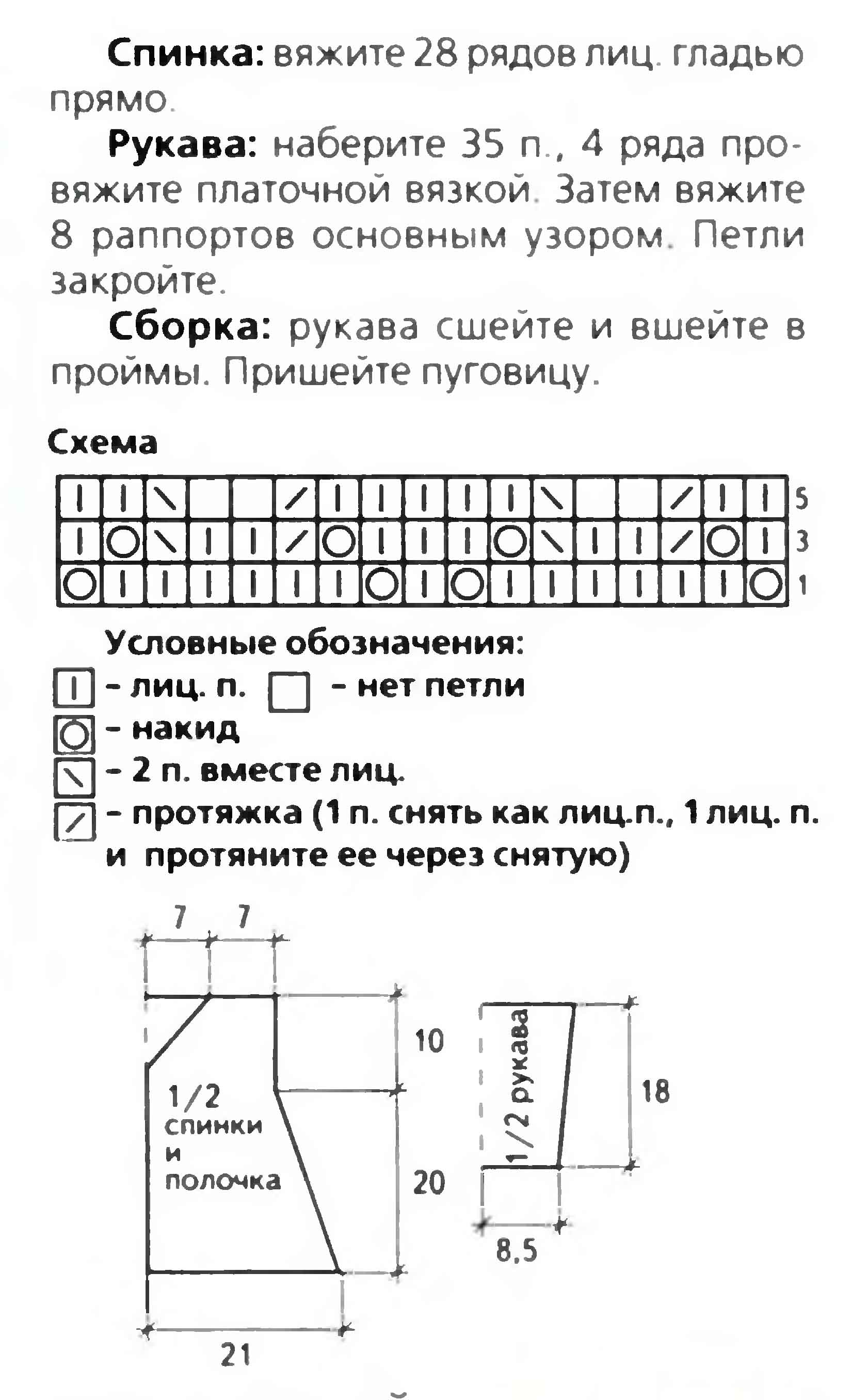 Схема вязания кофты для девочки