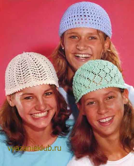 Ажурная весенняя шапочка для девочки крючком: схема, фото