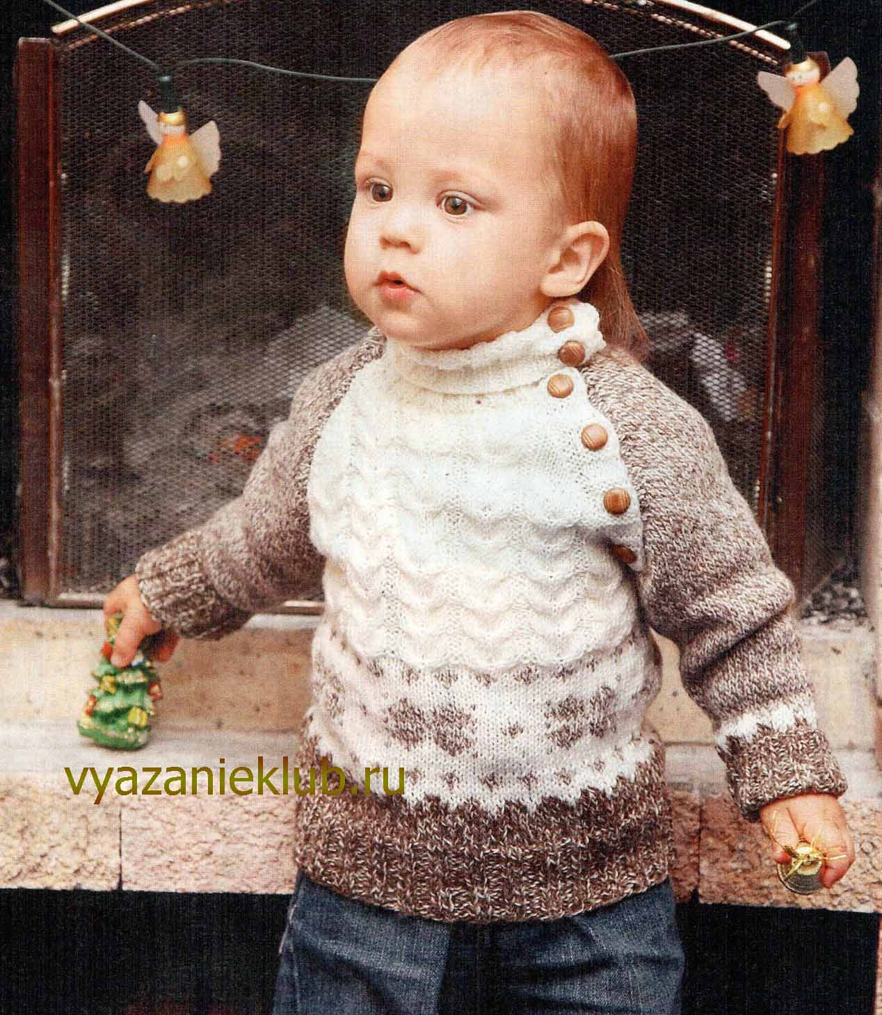 Свитер для мальчика с косами — схема вязания спицами с описанием на витамин-п-байкальский.рф