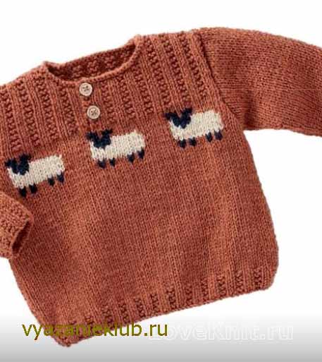 Женский пуловер связанный фантазийной резинкой