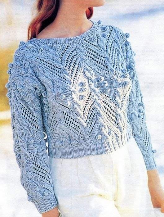 Женские пуловеры спицами